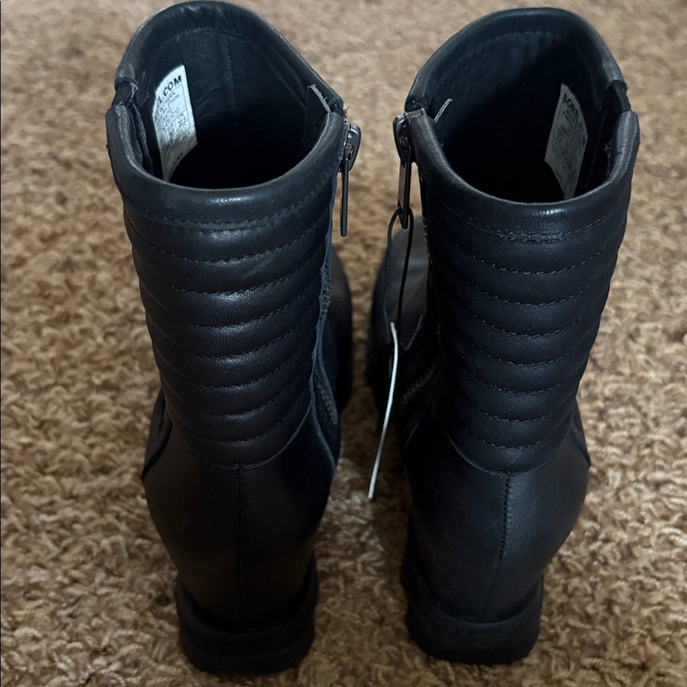 Sorel Joan of Arctic lll Moto Wedge Waterproof Boot size 5.5 Black Ankle Winter - Picture 3 of 9